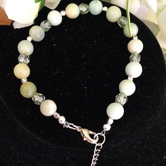 SUMMER SPECIAL 🎄 Light Green Moonstone Bracelet, Crystal Bracelet. Gift - Picture 10 of 10
